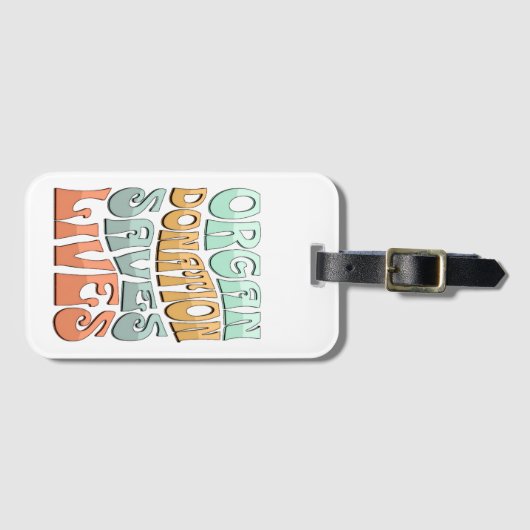 Organ Donation Luggage Tag Gepäckanhänger (Vorderseite (Horizontal))