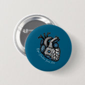 Organ Donation Saves Lives Heart Transplant Cardia Button (Vorne & Hinten)