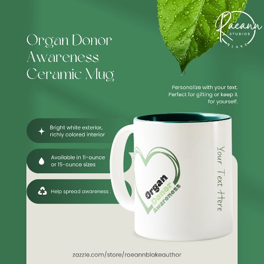 Organ Donor Awareness Ceramic Mug Zweifarbige Tasse