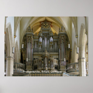 Organ im Predigerkirche, Erfurt, Deutschland Poster