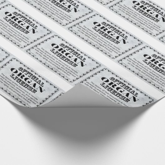 Organ-Lizenz Geschenkpapier (Ecke)