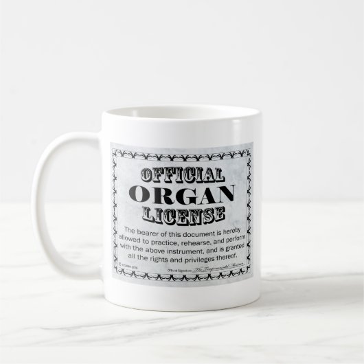 Organ-Lizenz Kaffeetasse (Links)