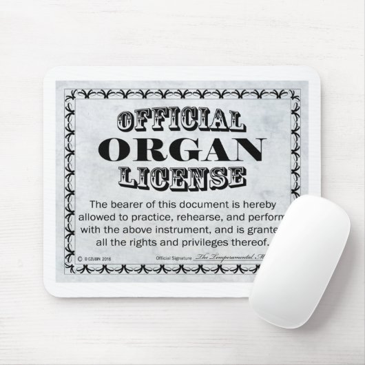 Organ-Lizenz Mousepad (Mit Mouse)