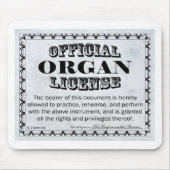 Organ-Lizenz Mousepad (Vorne)