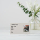 Organ mit Petit Point-Stuhl Visitenkarte (Stehend Vorderseite)