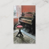 Organ mit Petit Point-Stuhl Visitenkarte (Rückseite)