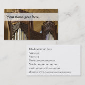 Organ ragt Visitenkarte hoch (Vorne/Hinten)