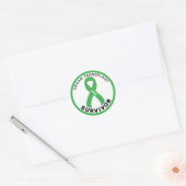 Organ Transplant Ribbon White Runder Aufkleber (Umschlag)