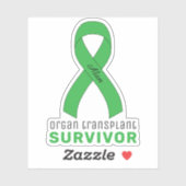 Organ Transplant Survivor Vinyl Sticker (Blatt)
