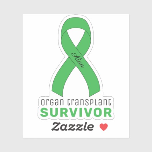 Organ Transplant Survivor Vinyl Sticker (Blatt)