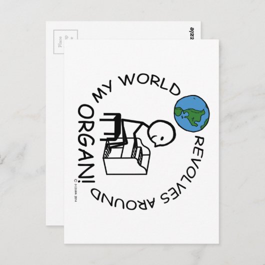 Organ - Weltumdrehungen Postkarte (Vorne/Hinten)