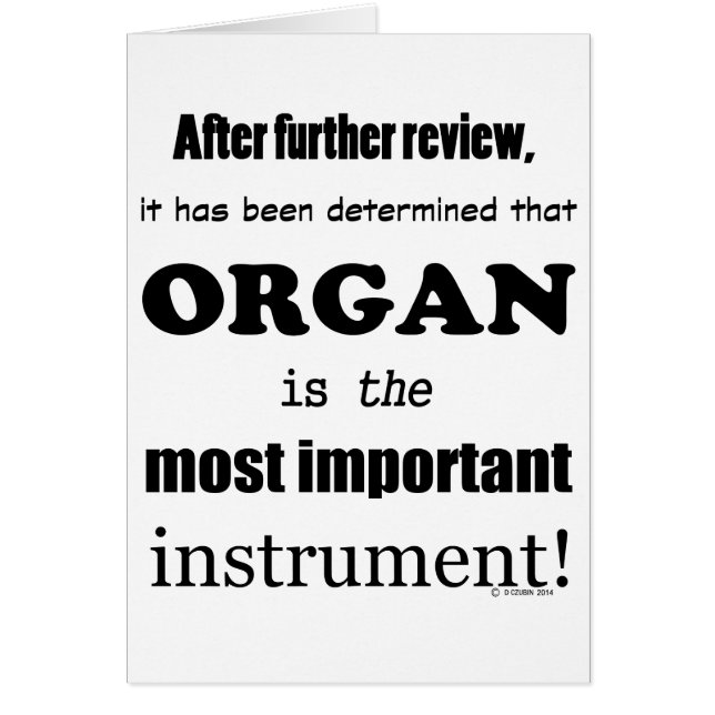 Organ wichtigstes Instrument (Vorne)