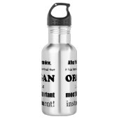 Organ wichtigstes Instrument Edelstahlflasche (Vorderseite)