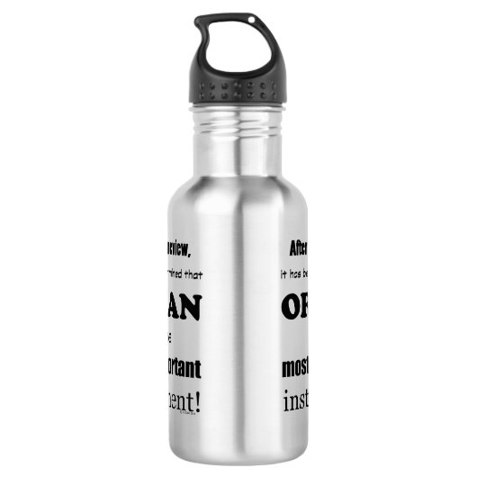 Organ wichtigstes Instrument Edelstahlflasche (Rückseite)