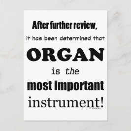 Organ wichtigstes Instrument Postkarte