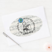 Organ - World Revolves um Oval Sticker (Umschlag)