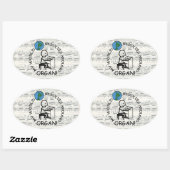 Organ - World Revolves um Oval Sticker (Blatt)