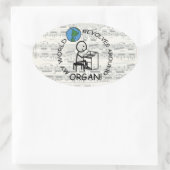 Organ - World Revolves um Oval Sticker (Tasche)