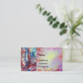 ORGANA UND DRAGON DES SEES, rosa Wirbel Visitenkarte (Stehend Vorderseite)
