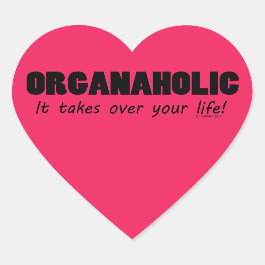 Organaholischer Heart Sticker (Vorderseite)