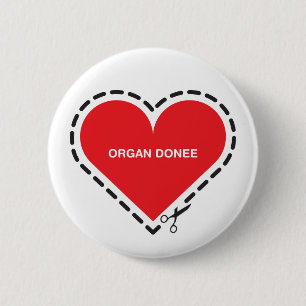 Organdonee-Knopf Button
