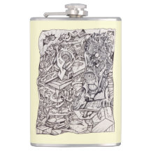 Organe der Besorgnis Vinyl Wrapped Flask