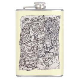 Organe der Besorgnis Vinyl Wrapped Flask Flachmann