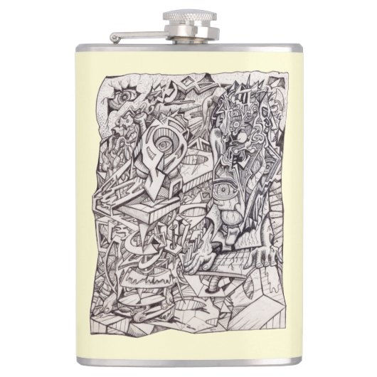 Organe der Besorgnis Vinyl Wrapped Flask Flachmann (Vorderseite)