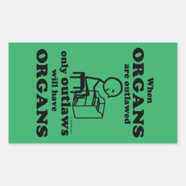 Organe, die als rechteckige Aufkleber verboten sin