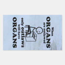 Organe, die als rechteckige Aufkleber verboten sin