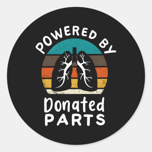 Organempfänger I Lungentransplantation Survivor Runder Aufkleber (Vorderseite)