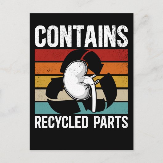 Organempfänger Niedlich Nierentransplantation Postkarte (Vorderseite)