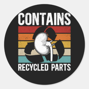 Organempfänger Niedlich Nierentransplantation Runder Aufkleber