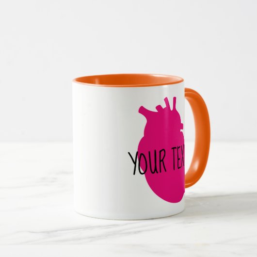 Organherz | Anpassbare Tasse (VorderseiteRechts)