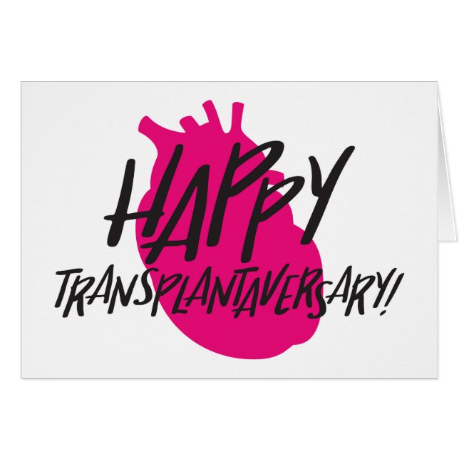Organherz | Happy Transplantaversary Card (Vorderseite (Horizontal))