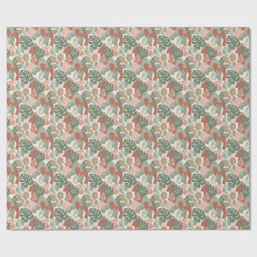 Organic Abstract Harmony Seamless Pattern Geschenkpapier (Flach)