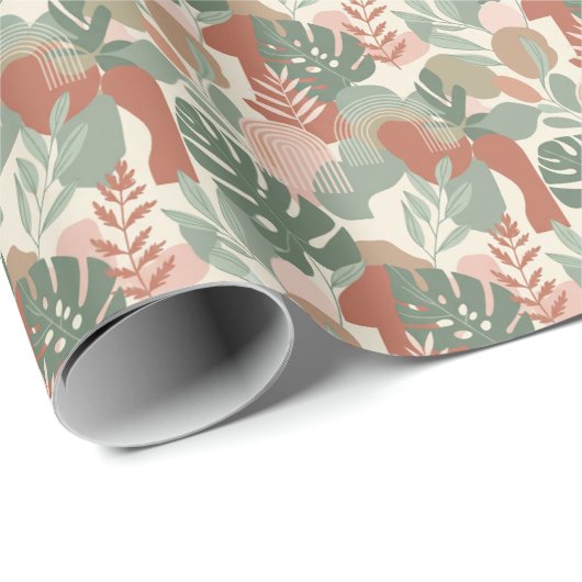 Organic Abstract Harmony Seamless Pattern Geschenkpapier (Rolleneckpunkt)