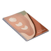 Organic Abstract Modern Art 60s Retro Sketchbook Notizblock (Rechte Seite)