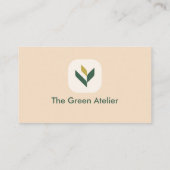 Organic Elegant Natural Soft Aesthetic Warm Beige Visitenkarte (Rückseite)