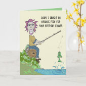 Organic Fish Dinner Birthday Card Karte (Gelbe Blume)