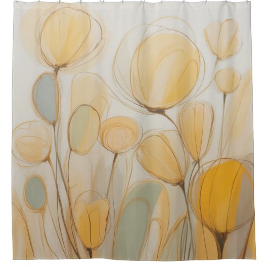 Organic Floral Duschvorhang (Vorderseite)