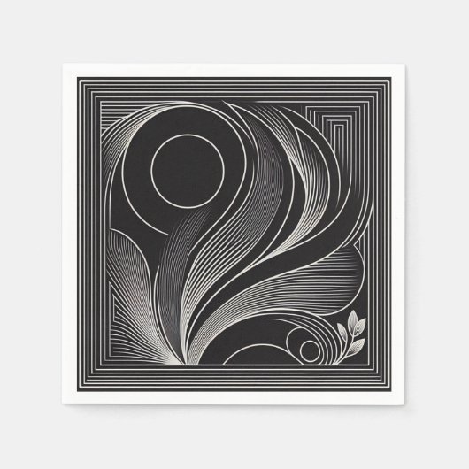 Organic Flow Circle Serviette (Vorderseite)