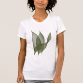 Organic Flow – Minimalist Leaf Line Art T-Shirt (Vorderseite)