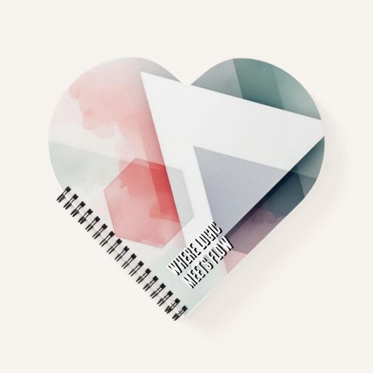 Organic Geometry Fusion | Watercolor & Geometric Notizblock (Vorderseite)