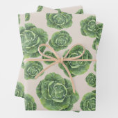 Organic Green Cabbage Design  Geschenkpapier Set (Beispiel)