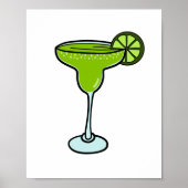 Organic Hand-Drawn Margarita Art Poster (Vorne)