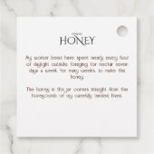 Organic honey bee queen geschenkanhänger (Rückseite)