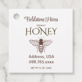 Organic honey bee queen geschenkanhänger (Vorderseite)