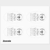 Organic honey bee queen ovaler aufkleber (Blatt)