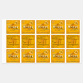 Organic Honey Business Brand and Nutrition Facts Etiketten (Blatt)
